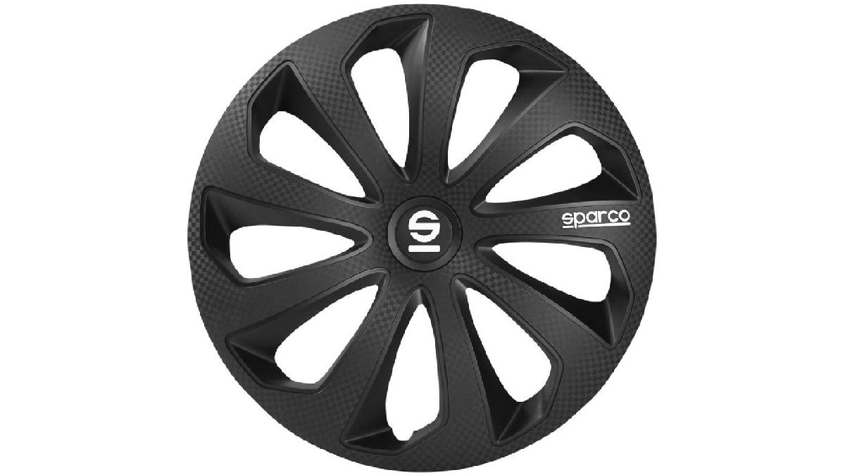 Enjoliveur+Sparco+Sicilia+15+pouces+noir%2Fcarbon%C3%A9+%28%C3%A0+l%27unit%C3%A9%29